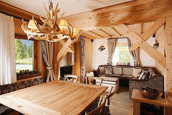 Стили интерьера деревянных домов