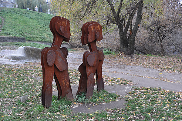 металлическая скульптура, Пейзажная аллея, Киев