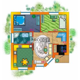 Проект дома 9 х 9 позволит построить прекрасное жилье на небольших участках
