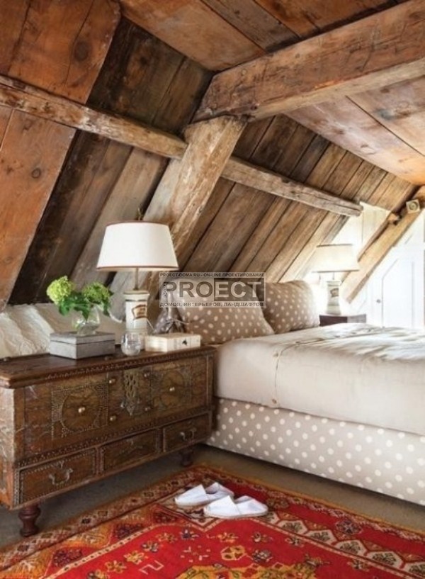спальня в деревянном доме | bedroom chalet