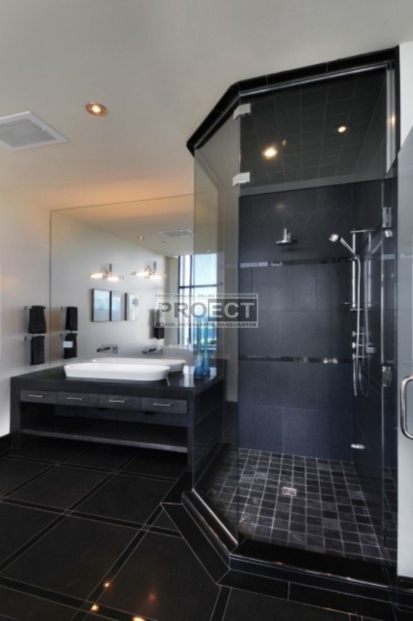 Черно–белая ванная комната в интерьере фото и % идеи сочетания