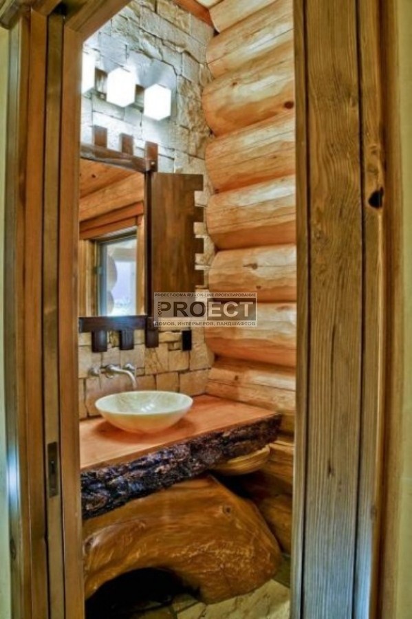 деревянная ванная комната