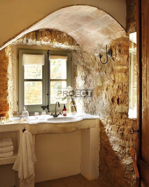 ванная комната в камне