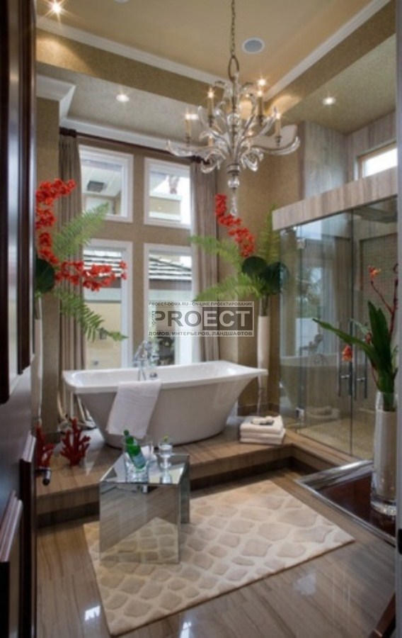 ванная комната в тропическом стиле